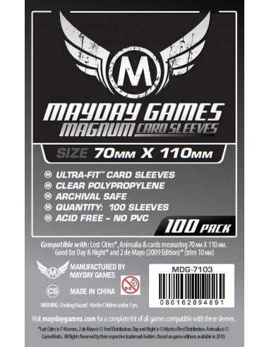 70mm x 110mm: Magnum Silver Sleeve (100 stuks)