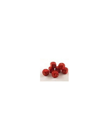 Dice with 1-2-3 dots (20mm, red)
