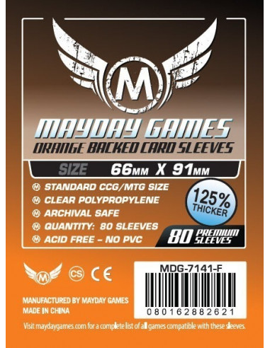 66mm x 91mm: MTG Pro Card Sleeves - Orange (80 stuks)