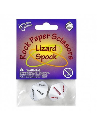 Set Rock-paper-scissors-lizard-Spock dobbelstenen