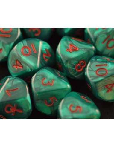 Marbled green Ankh d10