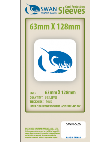 Swan: 63mm x 128mm: Sleeves Thick (50 stuks)