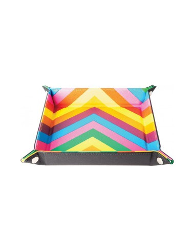 Velvet Folding Dice Tray Rainbow