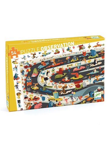 Djeco OBSERVATION PUZZLE - Car rally 54 pcs