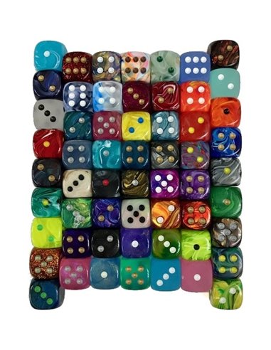 Assorted Loose Gemini™ 16mm d6 with Pips Dice ( d6 16 mm dobbelsteen opaque)
