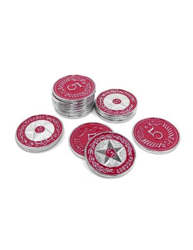 Scythe Promo 17 -15 Metal $5 Red Coins