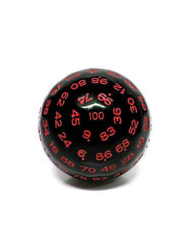 Würfel D100 Black/Red