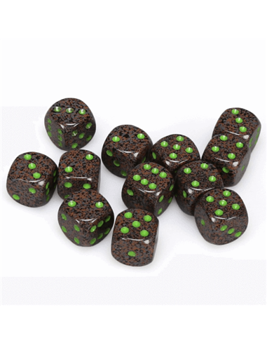 Speckled 16mm d6 Earth Dice Block (12 dice)