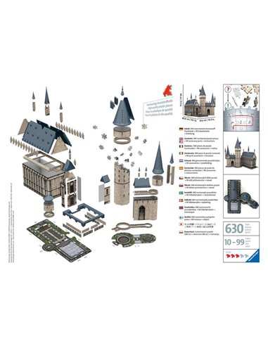 3D Puzzle: Harry Potter Hogwarts Castle - The Great Hall (630 Pieces)