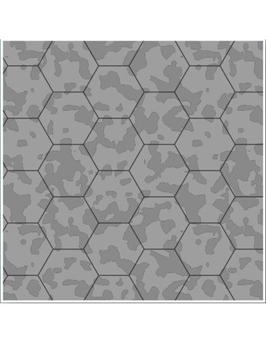 Gaming Paper: Gray 1" Hexagon Roll