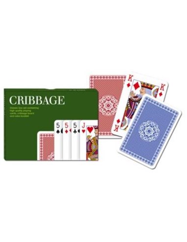 Cribbagebord met kaarten Piatnik kadoset
