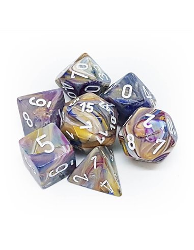 Chessex Festive Polyhedral Carousel/white 7-Die Set
