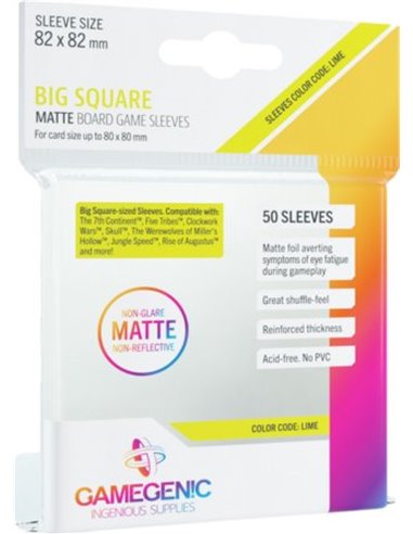 SLEEVES Matte Big Square Sleeves 82x82 mm