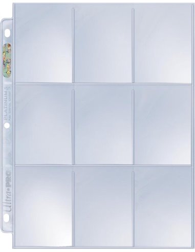 Hologram Platinum Pages 9-Pocket 11 hole (100 stuks)