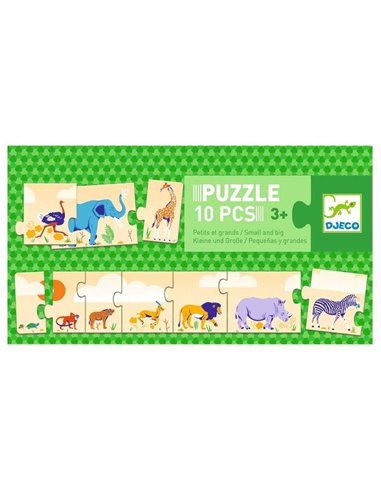Djeco PUZZLE DUO - Puzzle frise Small and Big 