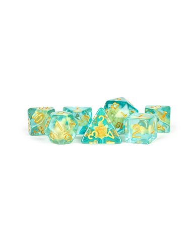 16mm Resin Poly Dice  Set Turtle Dice 