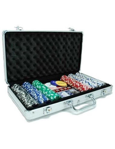 Poker-koffer Alu.300 Dice-Fisches 11 gr.HOT