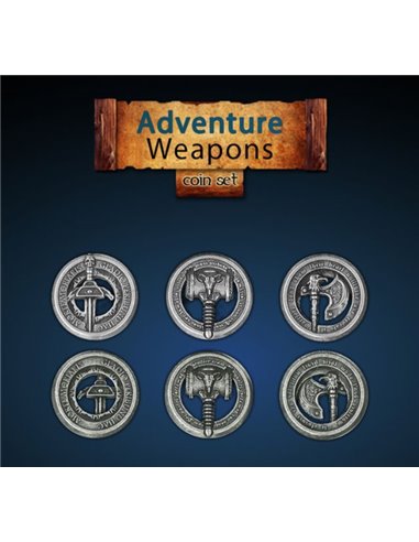 Adventure Weapons Tokens (12 Stuks)