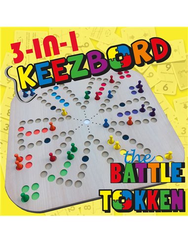 Keezbord Vastbord 3 in 1 (Keezbord, Tokken, Battle)