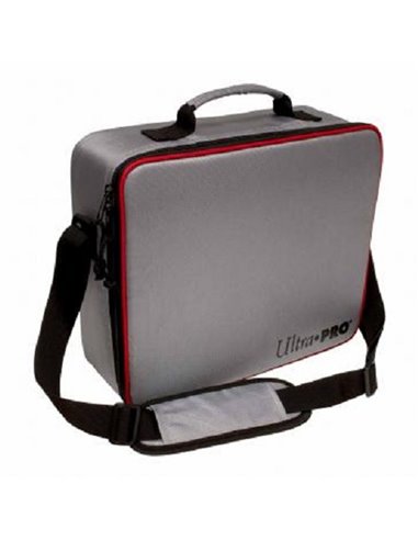 Collectors Deluxe Carrying Case Silver with Red Trim 