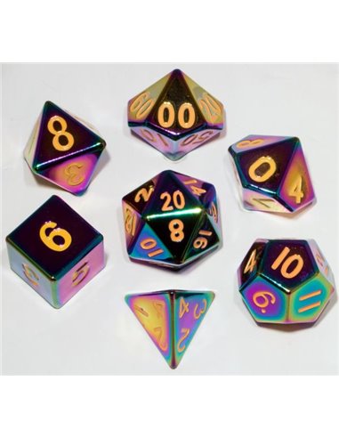 16mm Polyhedral Flame Torched Rainbow 7 