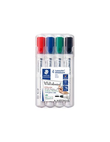 Etui whiteboard markers (4) (rood, blauw, groen, zwart)