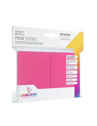 SLEEVES Pack Prime with colored back - 66mm x 91mm (100)