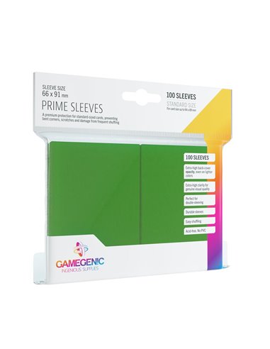 SLEEVES Pack Prime with colored back - 66mm x 91mm (100)
