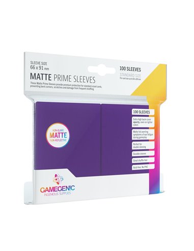 SLEEVES Pack Matte with colored back - 66mm x 91mm (100)