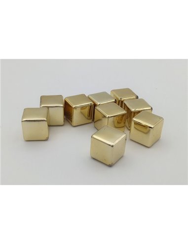 Kunststof blokje 10mm goud