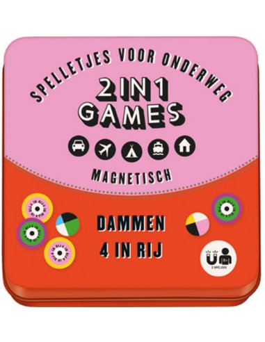 Magnetische 2 in 1 Games - Dammen & 4 in Rij (Beschadigd)