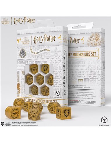 Harry Potter: Hufflepuff Modern Dice Set - Yellow (7)