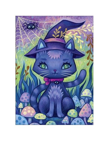 Puzzel Witch Cat (1000 stukjes)