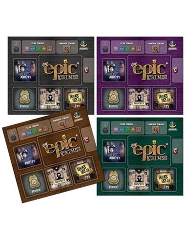 Tiny Epic Crimes 4 Pack Player Mats 