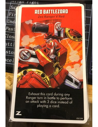 Power Rangers Heroes of the  Grid Red Battlezord Promo Card