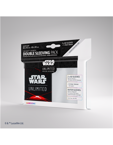 Star Wars Unlimited Double Sleeving Pack - Space Red