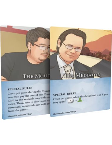 Hostage Negotiator: The Mediator and The Mouth Dice Tower Promo Cards